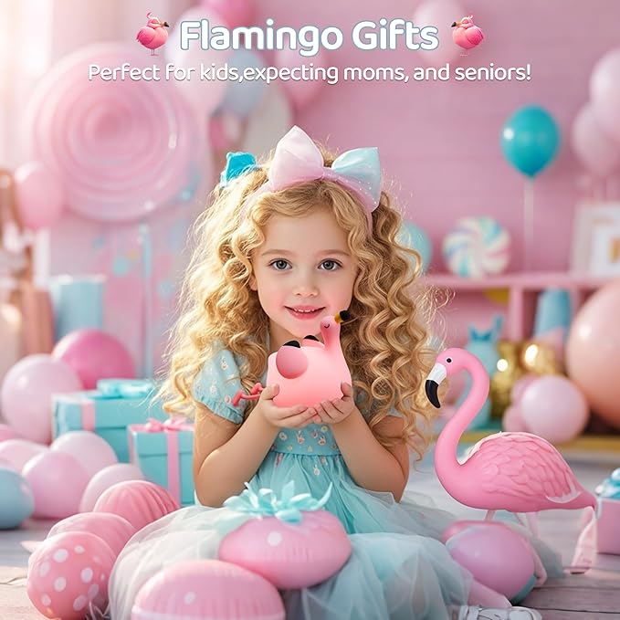 FAMIDUO Flamingo Night Light for Kids,Pink Flamingo Gift, Silicone LED Squishy Animal Lamp,Dimmable/Timer Nursery Nightlight for Baby, Rechargeable Touch Bedside Lamp, Bedroom/Dorm Decor,Girls Gifts