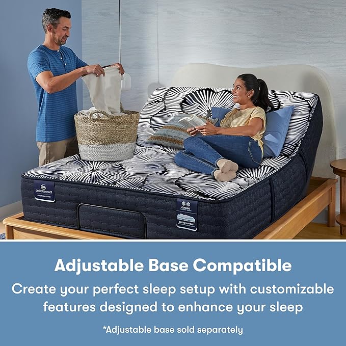 Serta Perfect Sleeper X - Lexton 14.25" Medium Pillow Top Full Quilted Hybrid Mattress - 5 Support Zones and Cooling Tech for a Restorative Sleep - 100 Night Trial, CertiPUR-US Certified