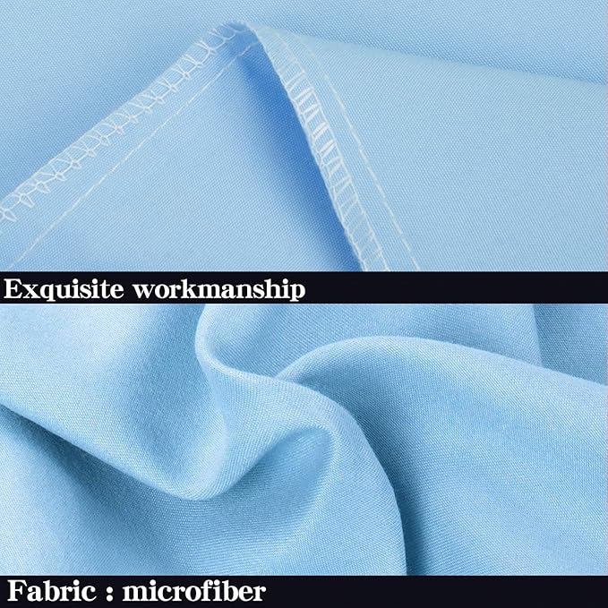 NTBAY King Microfiber Pillowcase Set - 2 Pack, Soft, Wrinkle-Free, Fade-Resistant, Sky Blue, Envelope Closure - 20x36 Inches