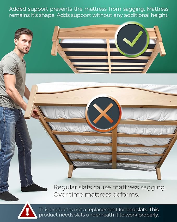 Golden Home Essentials Premium 10mm Full XL Size Bunkie Board (54" x 80") – Slim Low-Profile Mattress Support – Quiet, Moisture-Resistant, Lightweight Bed Board for Platform & Slatted Frames