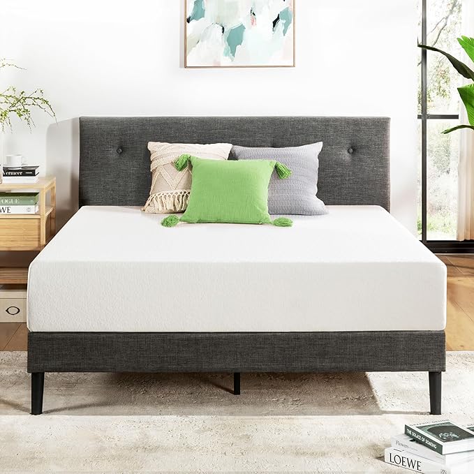 Best Price Mattress 10 inch Queen Mattress Bed-In-A-Box, Green Tea Memory Foam , White