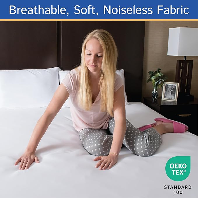 Split Queen Mattress Encasement 30" x 80" (2PCs) - Waterproof Zippered Protector Hypoallergenic Premium Quality Cover for Adjustable Beds and Split Mattresses (11"-16" Depth)
