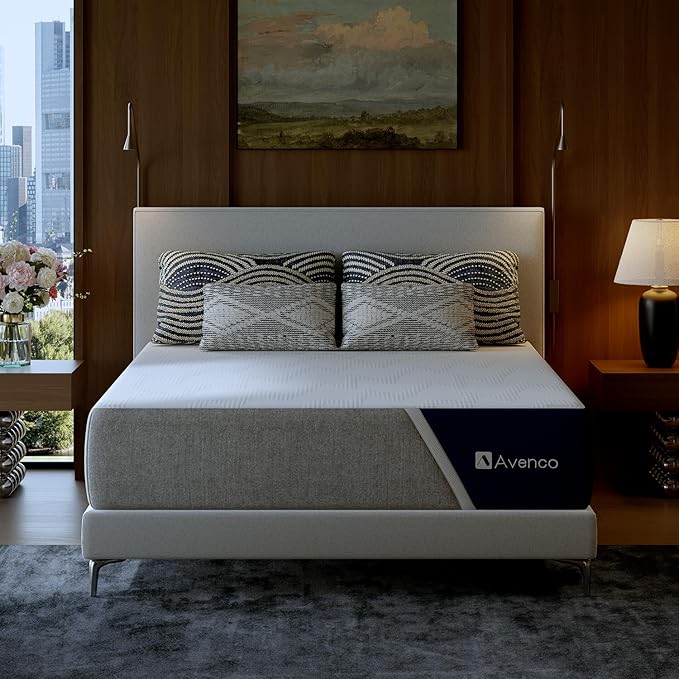 Avenco 10 Inch Full Size Mattress with Open-Cell Foam for Breathable Comfort, Gel Memory Foam Full Mattresses with Removable Cover, CertiPUR-US Certified Mattress in a Box