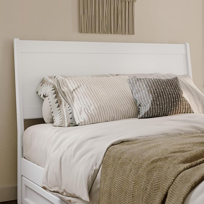 AFI, Casanova Queen Solid Wood Panel Headboard, White