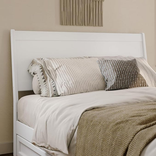 AFI, Casanova Queen Solid Wood Panel Headboard, White