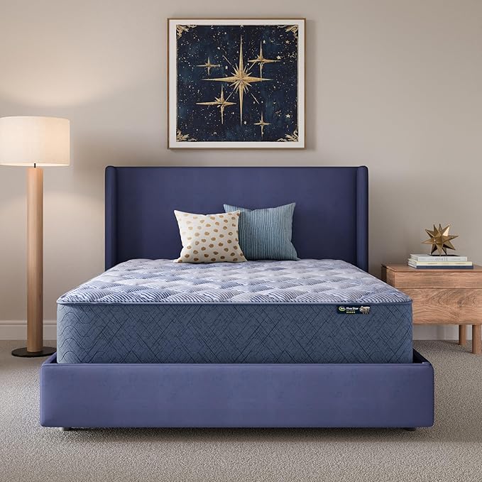 Serta Five Star Mattress Tranquility 14-Inch Plush – Twin – Zoned Support, Pressure Relief, Cooling Comfort – Made in USA – Bed-in-a-Box – 100 Night Trial, 10-Year Limited Warranty