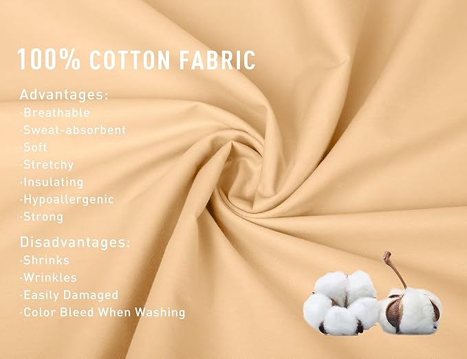Sunflower Body Pillowcase 100% Cotton Long Pillow Cover/Case Envelope Closure 1 Pack, 20×54 inches Desert Mist, Soft and Breathable