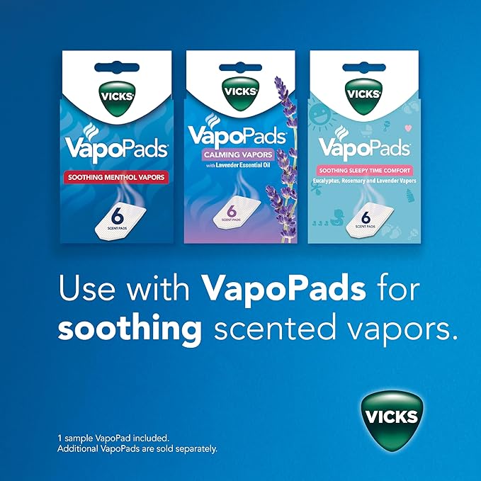 Vicks Dual Comfort Cool + Warm Mist Humidifier for Bedrooms With Fusion Technology, Compatible with Vicks VapoPads and VapoSteam, White