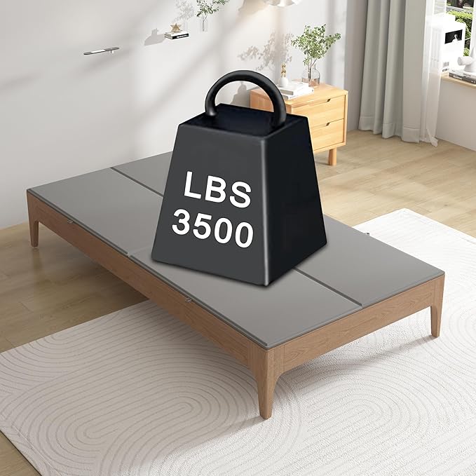 Metal-Frame-Bunkie-Board-Twin-Size (38"X75") for Under-Mattress-Support - Heavy Duty Bed Board Design,Folding, Noise Free, No Sagging