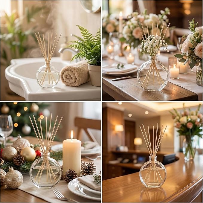Clear 150ml/5oz Empty Glass Diffuser Bottle - Aromatherapy Storage Container for DIY Replacement Diffuser Sticks Sets, Crafts & Decor