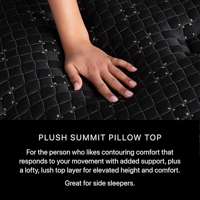 Beautyrest Black Series Four 17.25" Plush Summit Pillow Top Full Mattress - Breathable, Cooling, and Supportive - CertiPUR-US Certified, 100-Night Sleep Trial, and 10-Year Limited Warranty