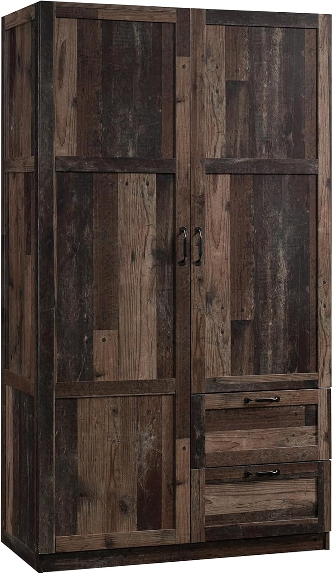 Sauder Miscellaneous Storage Wardrobe/Storage Cabinet/Pantry Cabinet, Reclaimed Pine Finish