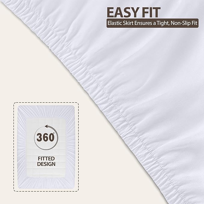 Utopia Bedding Full Mattress Pad, Quilted Fitted Premium Mattress Protector, Deep Pocket Cover Stretches up to 16 Inches, Fluffy Pillow Topper (54x75 Inches, White)