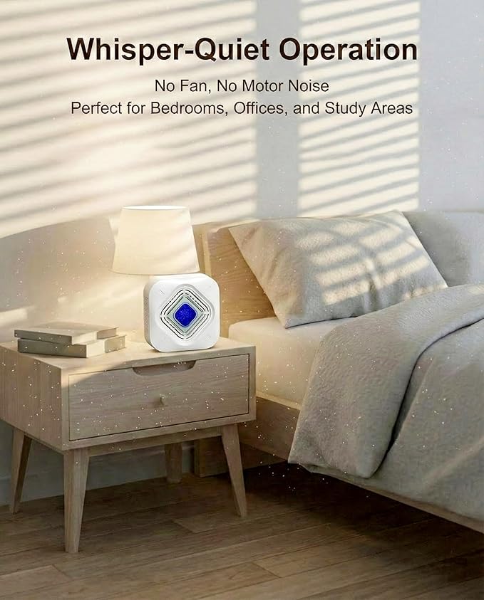 Dehumidifier for Bathroom with Color-Changing Beads, Rechargeable Small Dehumidifier for Closet, Portable Gun Safe Dehumidifier Ideal for Spaces up to 35 Sq.Ft Coverage, Quiet Operation