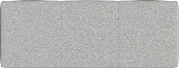 SIMPLIHOME Avalon Storage Ottoman Bench - 48" Wide x 16" High Upholstered Linen Look Fabric Rectangular Lift-Top Ottoman in Light Stone Grey, Transitional Bench for Living Room with High-Density Foam