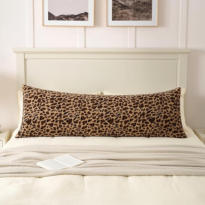GALMAXS7 Body Pillow Covers - Body Pillow Case Cover with Zipper Brown Cheetah 20x54