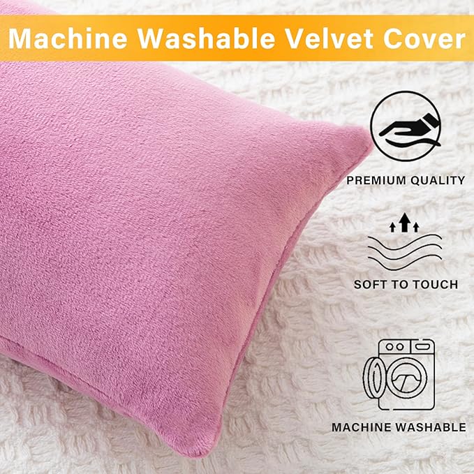 1 MIDDLE ONE 2 Pack Small Pillow, Memory Foam Mini Pillow 11 X 7 Inches for Travel, Sleeping, Nap and Neck, Knee, Lumbar Support, Tiny Cushion for Pet, Dogs (Purple)