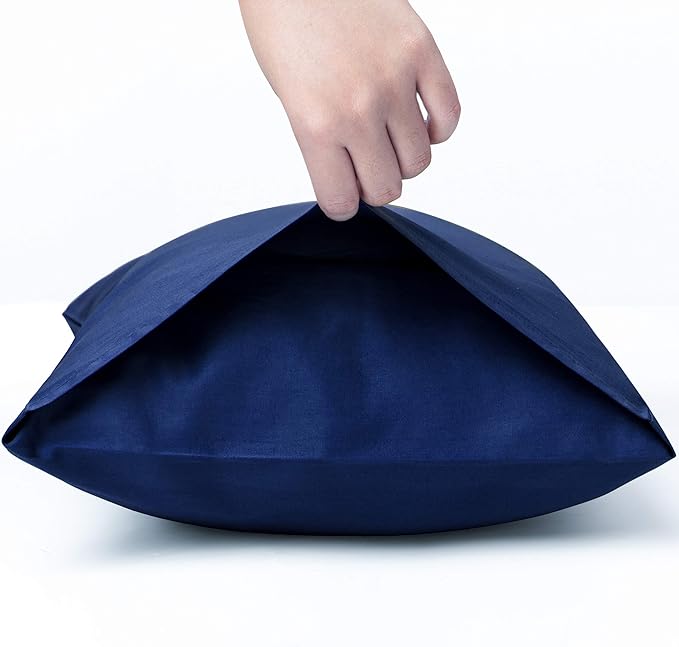 NTBAY Egyptian Cotton Body Pillowcase - 500 Thread Count Cotton Body Pillow Cover - Soft and Breathable Envelope Closure Body Pillowcase for Adults, 20x54 Inches, Navy Blue