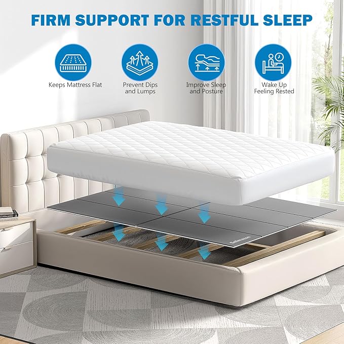 Bunkie Board California King (72x84''), Heavy Duty Bed Boards for Frame, Sleeper Sofa Support Board to Stop Sagging Mattress, Breathable, Noise Minimizing, Moisture Resistant