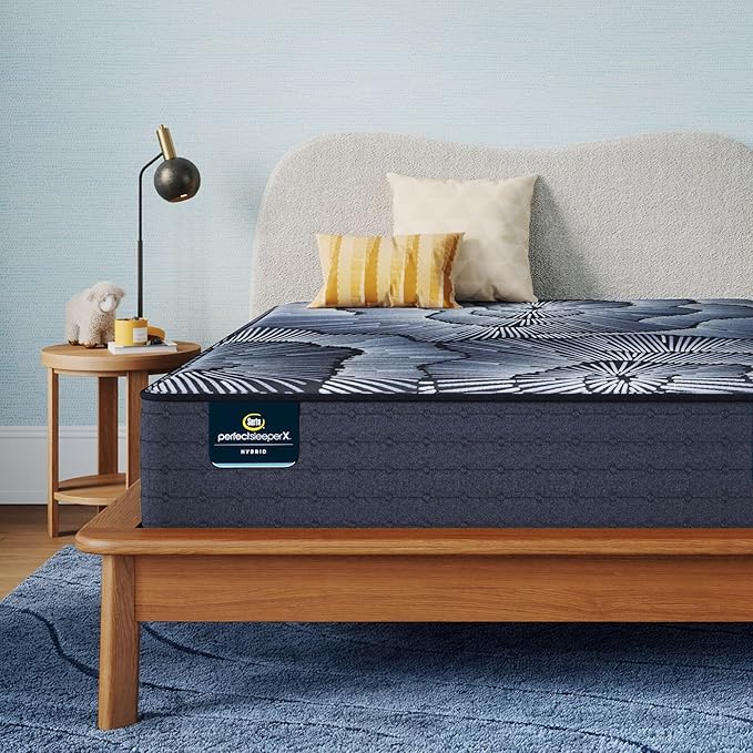 Serta Perfect Sleeper X - Aspen 12.5" Firm QueenHybrid Mattress - 5 Support Zones and Cooling Tech for a Restorative Sleep - 100 Night Trial, CertiPUR-US Certified