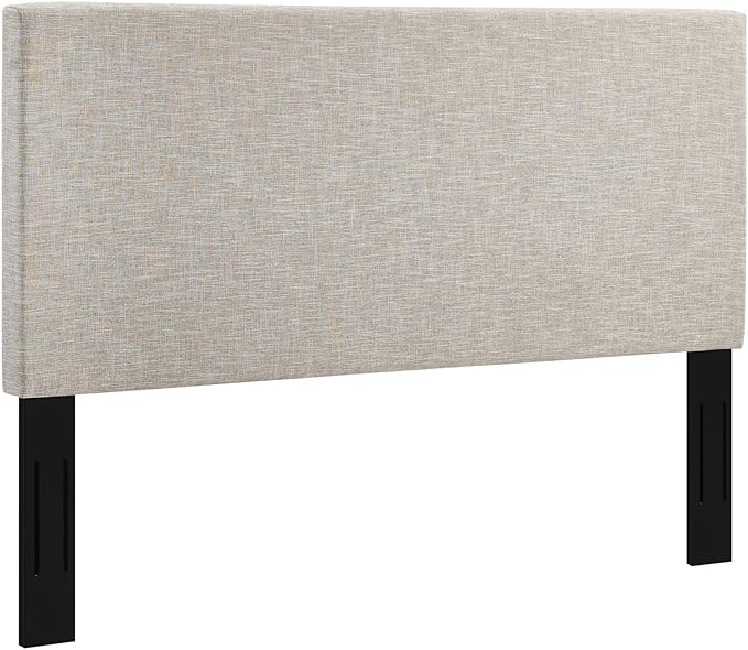 Modway Taylor Full/Queen Upholstered Linen Fabric Headboard, Beige