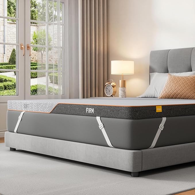 AMADA HOMEFURNISHING Dual Firmness Mattress Topper Full, 3 Inch Split-Firm Bed Topper with Soft & Firm Zones, Memory Foam Mattress Pad for Back Pain, Non-Slip & Removable Cover