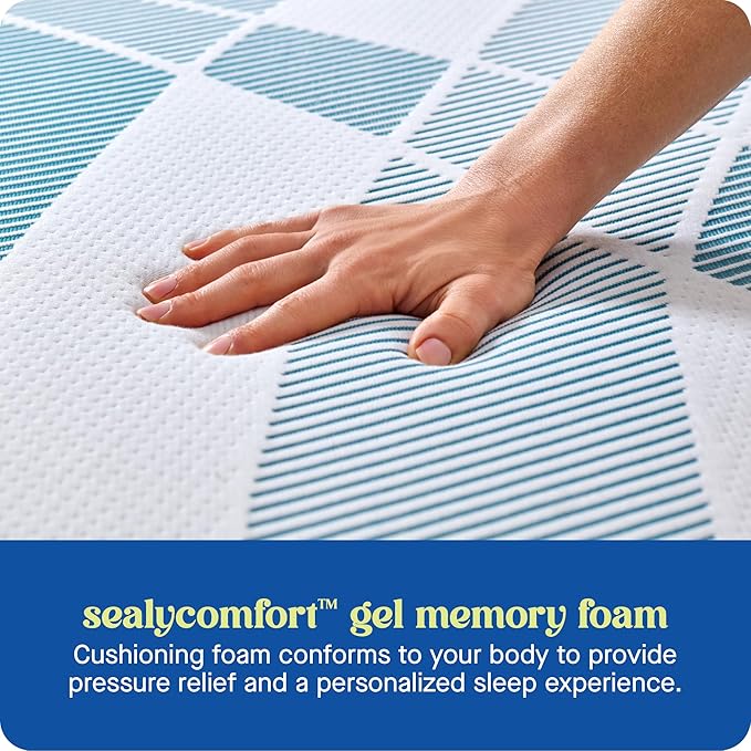 Sealy Dreamlife 14” Hybrid Mattress-in-a-Box, Twin XL, SealyComfort Gel Memory Foam, SealyResponsive Encased Coils, Machine Washable Cover
