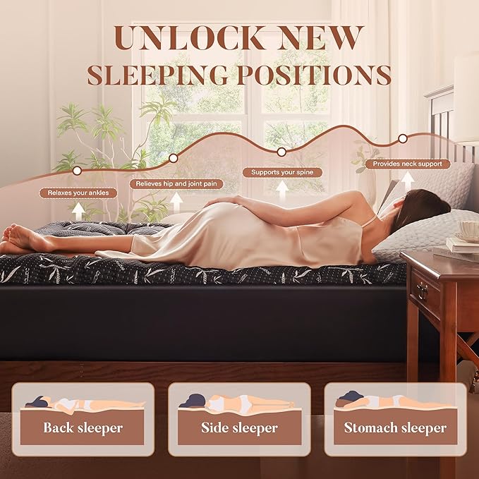 PRIMESOFT 100% Waterproof Full Size Mattress Topper, Thick Pillow Top Mattress Pad，Up to 23 Inch Deep Pocket,Soft Breathable Mattress Pad for Back Pain, Protector Cover(Black)