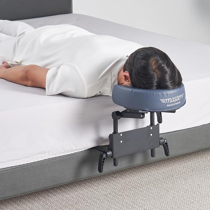 Master Massage Home Use Sleeping Mattress Top Massage Kit-Adjustable Headrest Face Pillow Cradle & Face Cushion Support Bracket, Head Rest Support- Eye Surgery Recovery - Cinnamon