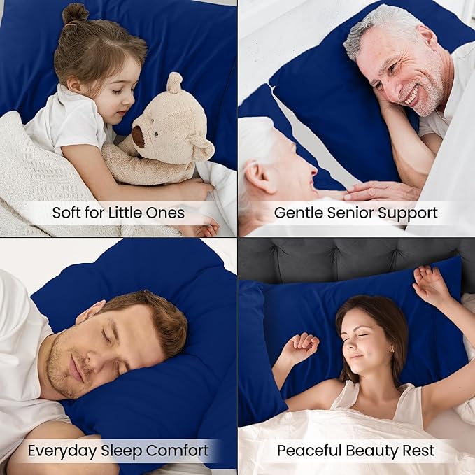 Utopia Bedding Standard Pillow Cases - 2 Pack - Envelope Closure - Soft Brushed Microfiber Fabric - Shrinkage and Fade Resistant Pillow Covers Standard Size 20 X 26 Inches (Standard, Royal Blue)