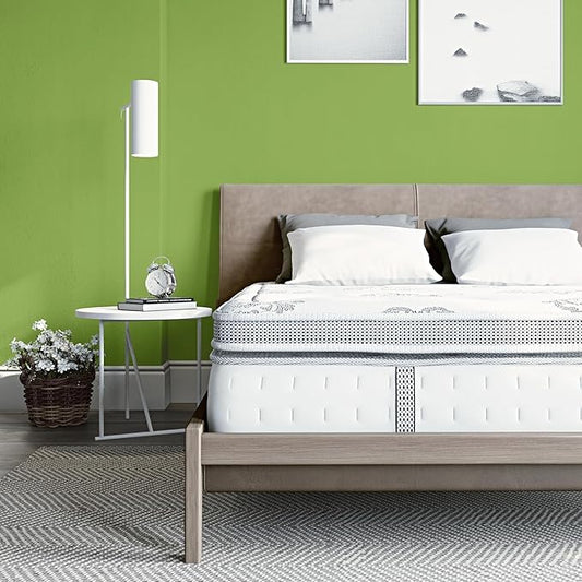 Classic Brands Gramercy Memory Foam and Innerspring Hybrid 14 Inch Mattress, Mattress in a Box, King
