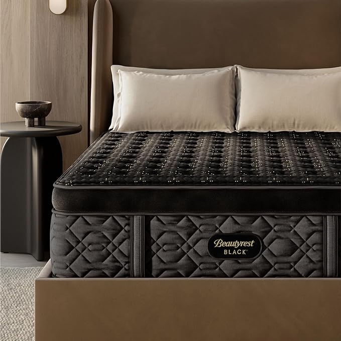 Beautyrest Black Series Four 17.5" Firm Summit Pillow Top Full Mattress - Breathable, Cooling, and Supportive - CertiPUR-US Certified, 100-Night Sleep Trial, and 10-Year Limited Warranty