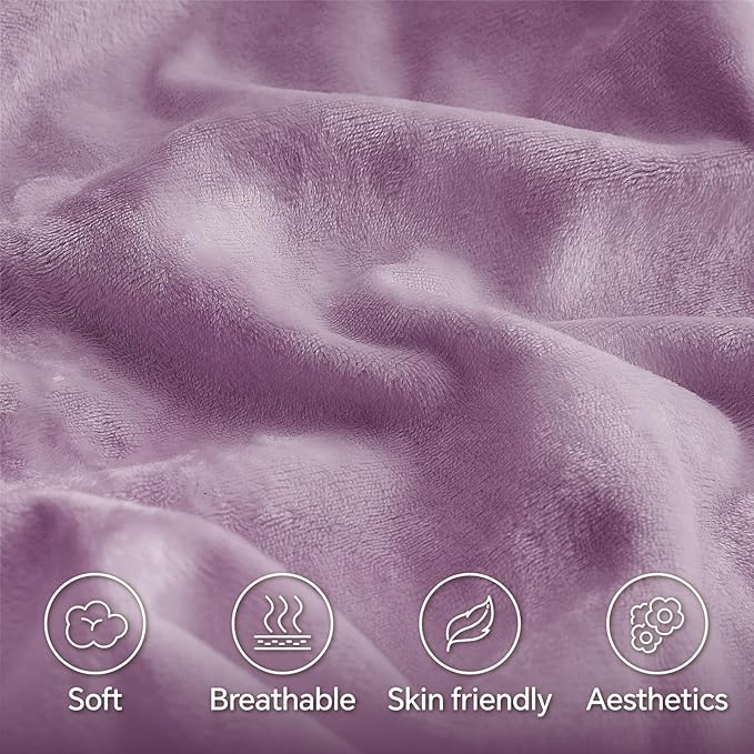 BEDELITE Velvet Body Pillow Cover with Zipper, Soft and Plush 20x54 Long Pillow Case, Velvety Smooth and Cozy Body Pillow Pillowcase for Bedroom and Couch, for All Seasons(Lavender)