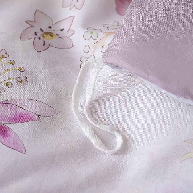 OAITE Duvet Cover Set King Size Floral Pattern Ultra Soft 100% Cotton Duvet Cover Sets 3-PC, Breathable Duvet Cover with Zipper Closure & Corner Ties(2 Pillow Shams,1 Duvet Cover)