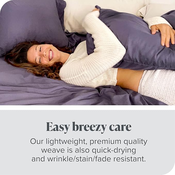 Bare Home Microfiber Bulk Pillow Cases - Standard/Queen Size Set of 4 - Cooling Pillowcases - Double Brushed - Aqua Pillowcases 4 Pack - Easy Care (Standard - 4 Pack, Aqua)
