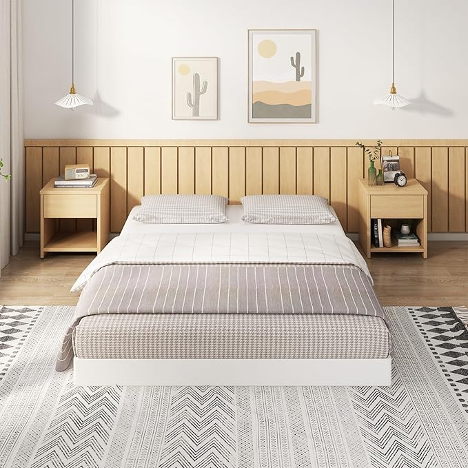 EMODA 4 Inch California King Box Spring Bed Base, 3000 LBS Heavy Duty Metal Mattress Foundation with Fabric Cover, Easy Assembly