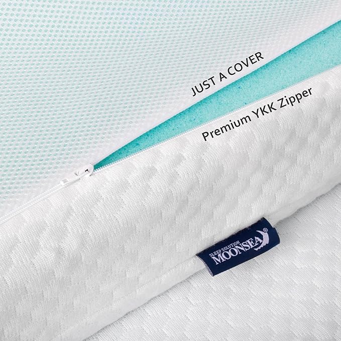 Full XL Mattress Topper Cover 3-4 Inch, Removable Zippered Viscose Made from Bamboo Cover for Latex Mattress Topper, Full Extra Long/Full XL Mattress Topper Protector with Straps