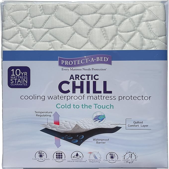Arctic Chill Mattress Protector, Protect-A-Bed, Waterproof, 5-Sided, Full Size