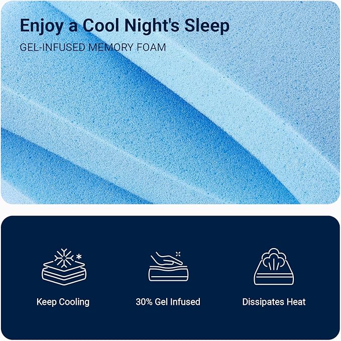 Avenco Twin Mattress, 8 Inch Twin Size Mattress with Gel Memory Foam Mattresses for Cooling Night Sleep & Pressure Relief, Colchones for Kids Fiberglass Free CertiPUR-US Certified