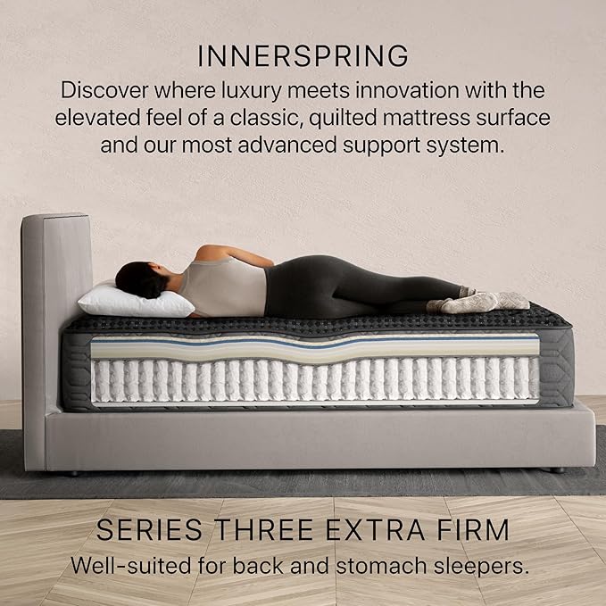 Beautyrest Black Series Three 14.25" Extra Firm Queen Mattress - Breathable, Cooling, and Supportive - CertiPUR-US Certified, 100-Night Sleep Trial, and 10-Year Limited Warranty