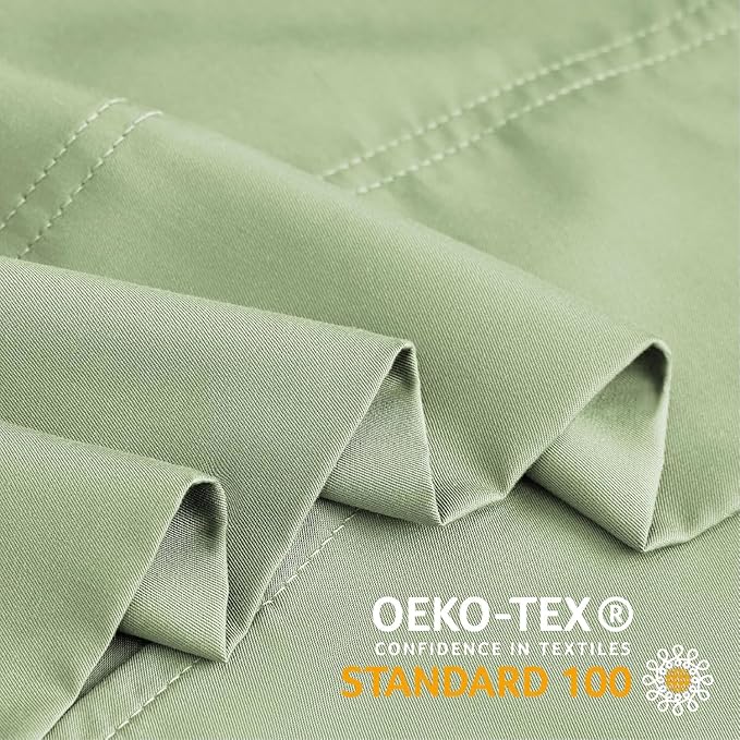 BEDELITE King Size Pillow Cases Set of 2, Rayon Derived from Bamboo, Cooling Pillow Cases for Hot Sleepers & Night Sweats, Breathable and Silky Soft Envelope Pillowcases(Sage Green, 20"x36")