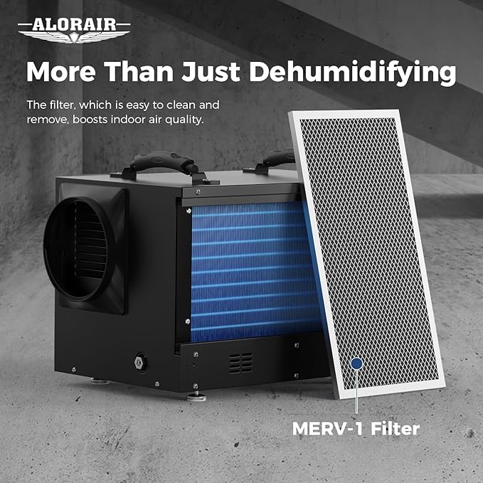 ALORAIR 120 PPD Energy Star Wi-Fi Dehumidifier for Crawl Space, Basement, and Commercial Use, APP Control with Pump and Hose, Compact Auto-Defrost Design