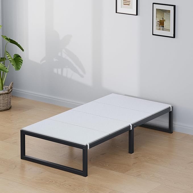 Lutown-Teen Bunkie Board Twin XL Under Mattress High-Density Polymer Bunkie Board Twin XL Size Anti-Sag, Breathable, Moisture Resistant, Noise Minimizing, White
