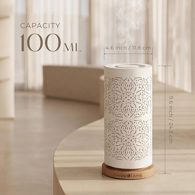 Earnest Living Waterless Diffuser 100ml Nebulizing Diffusion System for Large Ambient Space Studio Home Office Hotel Spa