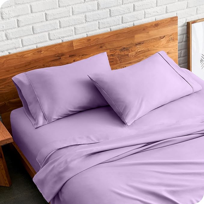 Bare Home Microfiber Pillow Cases - King Size Set of 2 - Cooling Pillowcases - Double Brushed - Lavender Pillowcases 2 Pack - Easy Care (King Pillowcase Set of 2, Lavender)