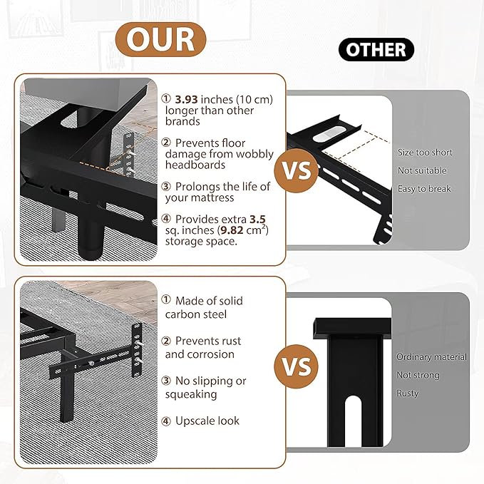 Adjustable Bed Headboard Brackets,Universal Headboard Brackets for Adjustable Bed Base for Twin/King/Queen/Full Size Bed Frame