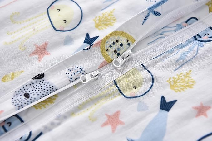 TADO MUSLIN Toddler Sleep Sack 1-2T, 0.5 TOG Lightweight Wearable Blanket, 100% Organic Cotton Muslin, Sleeveless, 2-Way YKK Zipper, OEKO-TEX Certified