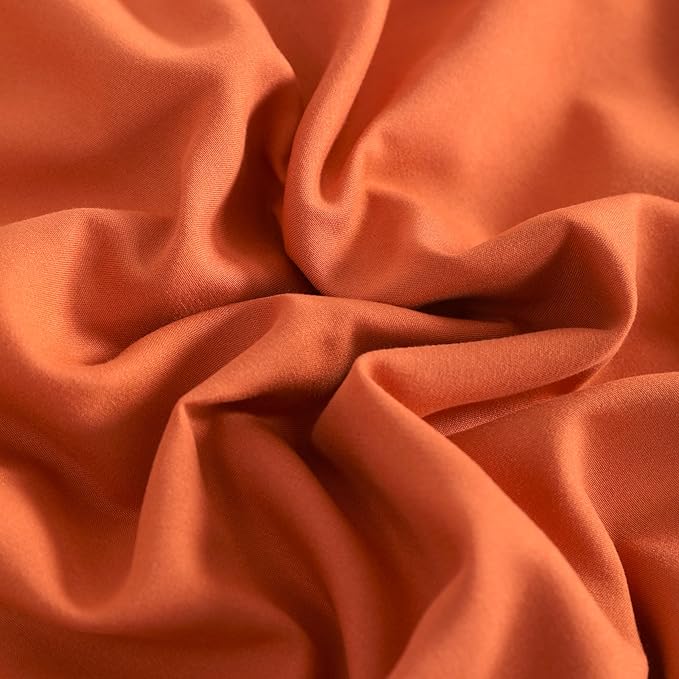 NTBAY Queen Pillowcase Set - 4 Pack Brushed Microfiber 20x30 Pillowcases - Soft, Wrinkle-Free, Fade-Resistant, Stain-Resistant, Brunt Orange Pillowcases with Envelope Closure - 20x30 Inches