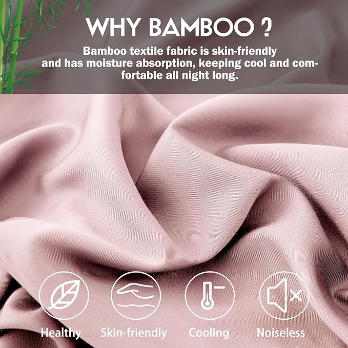 Curved Pillow Case Queen Size, Side Sleeper Pillow Cases Cover Cooling Rayon Derived from Bamboo with Zipper for hot Sleepers Hair and Skin, Breathable Silky Soft Pillowcase 1 Pack 20 * 30 Inches