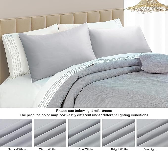 100% Egyptian Cotton Queen Pillow Protectors Set of 4, 400 Thread Count Sateen Weave Cooling Pillowcase, Easy Care Zippered Style Pillow Covers (4 Pack, Gray, Queen)